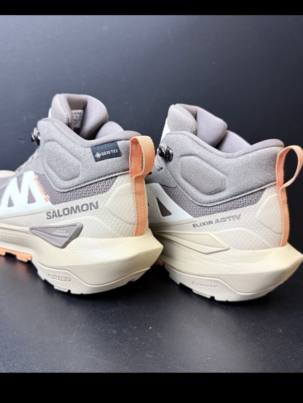 Salomon Women’s Athletic Shoes Taupe Beige Peach - Picture 12 of 13